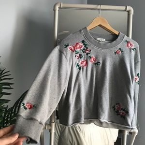 Floral grey sweatshirt